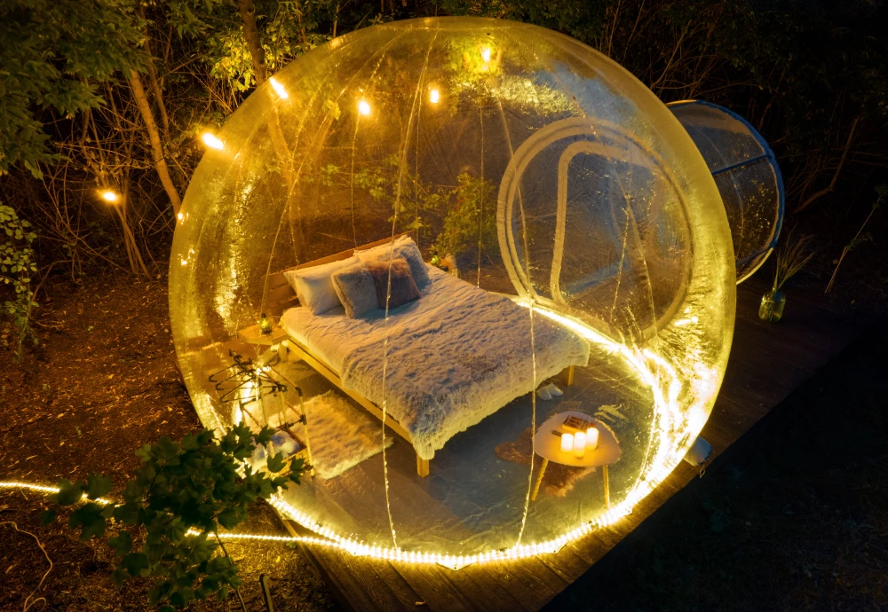 outdoor single tunnel inflatable bubble tent